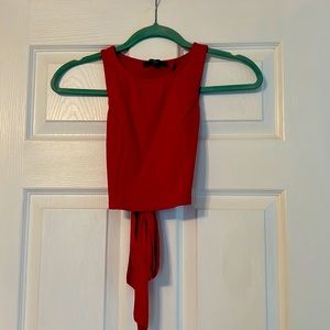 Lulus Let’s Tie It Red Tie-Back Tank